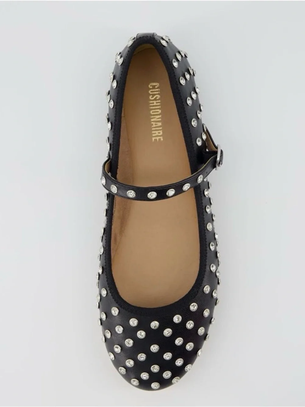Cushionaire Black Studded Mary Jane Flats - Picture 1 of 4
